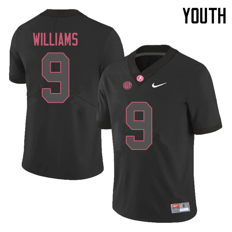 Youth #9 Xavier Williams Alabama Crimson Tide College Football Jerseys Sale-Black